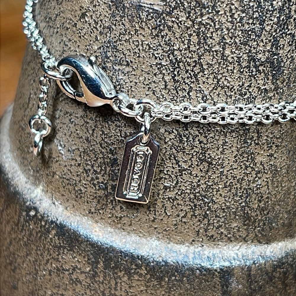 RARE COACH OPEN HEART DOUBLE STRAND BRACELET - Picture 4 of 7